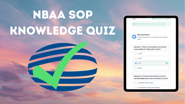 NBAA SOP Knowledge Check